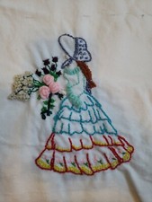 Prairie Woman With flowers Hand-Embroidered Mantle