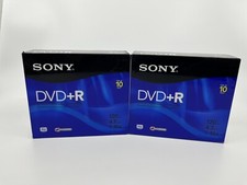 2 Sony DVD-R 10 Pack Discs With Cases 120 min 4.7 GB Blank New Sealed Blank DVD