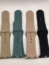 Set of 4 Apple Watch Bands 42mm Green, Blush, Beige, Black- Never Worn