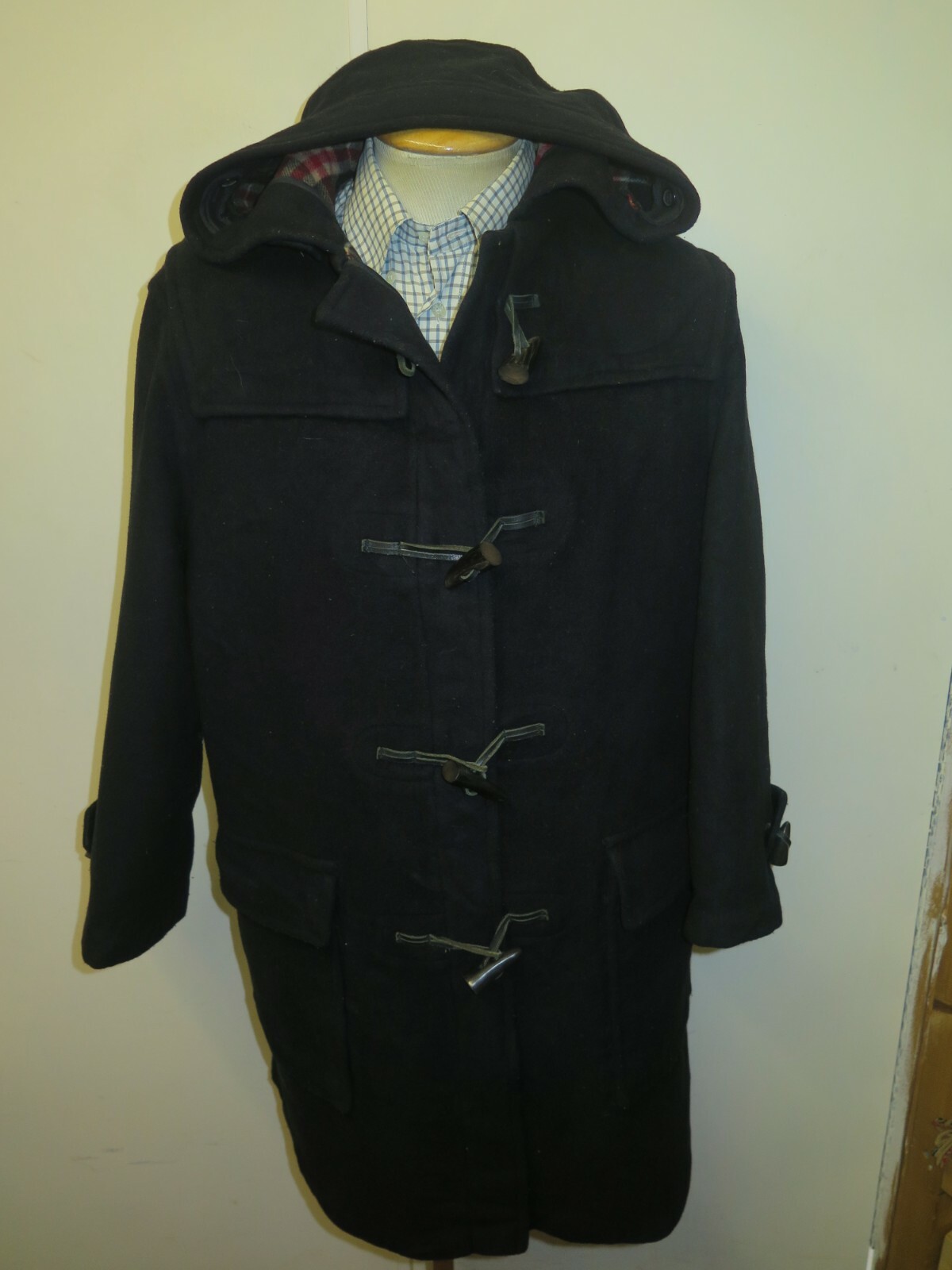 Genuine Burberry Wool Duffle Duffel Coat Raincoat… - image 1