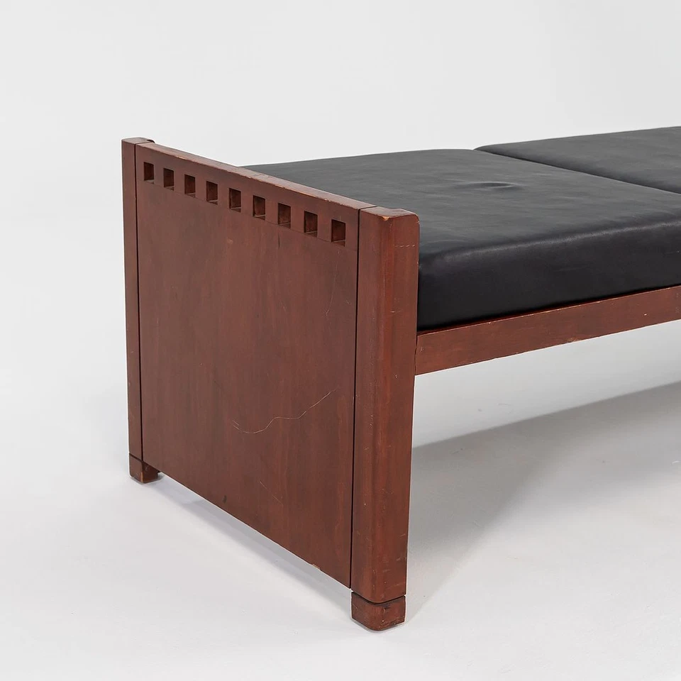 1995 Brian Kane for Metropolitan Three Seater Mission Bench in Cherry 2x Avail - Image 3 of 4