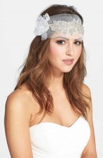 SEREPHINE 'Francesca' Headpiece/Sash Ivory 398