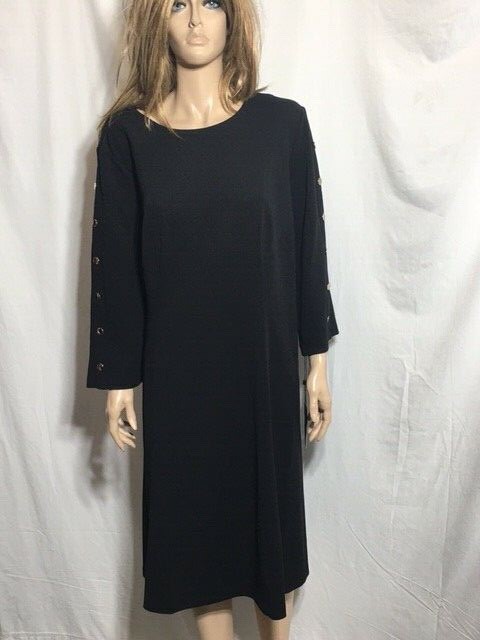 fit and flare 3 4 sleeve knee length dress Jade Mother Of The Bride Dress 3/4 Length Sleeves V-Neck Ruched Knee L main image 1