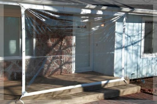 5' x 7' Clear Glass Tarp 35 MIL Smooth Vinyl Patio Enclosure 4' 6" X 6' 6" - Picture 1 of 8