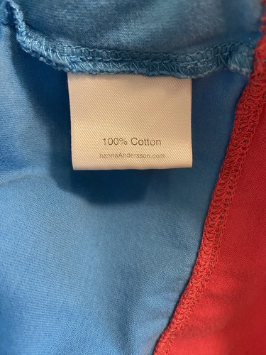 Hanna Andersson Sleeveless Mini Sundress Cotton Lightweight Red Grey Blue 140 10 - Picture 6 of 8