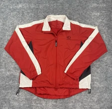 Pearl Izumi Jacket Mens XL Red Packable Pocket Cycling Athleisure Double Zip
