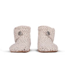 Kow Lifestyle Hand Knitted Womens Slippers in Chai New In Box - Size 36-37
