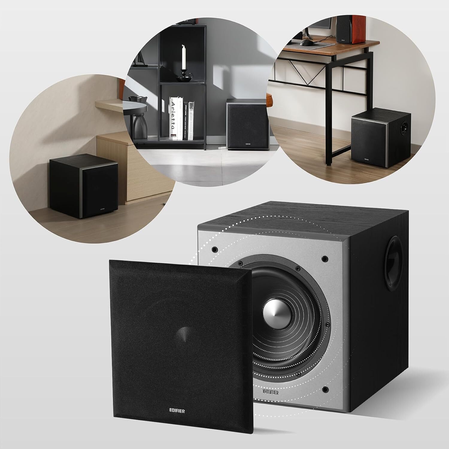 Edifier T5 Powered Subwoofer 70W RMS Active Woofer 8' Driver and Low Pass Filter — image 4