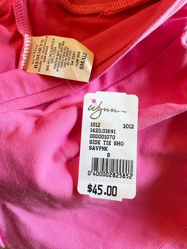 KOS USA Pink Spandex Shorts w/ Side Ties Hot Pants Womens Size Small NEW - Picture 4 of 4