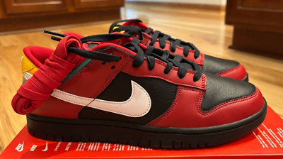 Nike Dunk Low Retro LTD Biker Tattoos Black White Gym Red FZ3057 001 Size 10.5