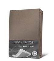 Topper Spannbettlaken Taupe 140X200 - 160X200 Cm Weich Heavy Jersey Baumwolle
