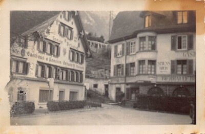 Vintage Gasthaus & Pension Gebhard Lodge Brunnen 1940s Photo Switzerland