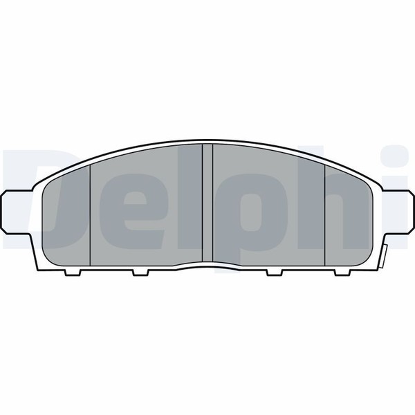 Delphi LP3313 Bremsbelagsatz, Scheibenbremse Passend FüR Fiat Mitsubishi-image