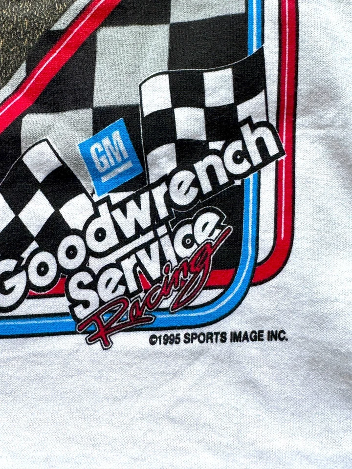 Dale Earnhardt VINTAGE NWOT DUAL SIDED ALL OVER PRINT signed T-Shirt 1996 RARE - Image 4 of 4