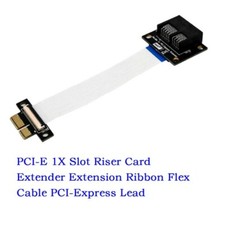 PCI-E 1X Slot Riser Card Extender Extension Ribbon Flex Cable PCI-Express Lead