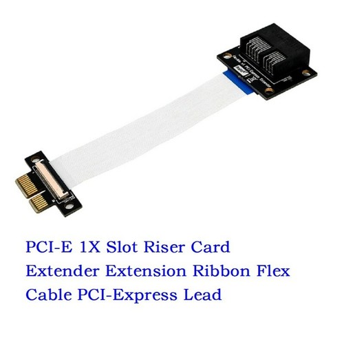PCI-E 1X Slot Riser Card Extender Extension Ribbon Flex Cable PCI ...