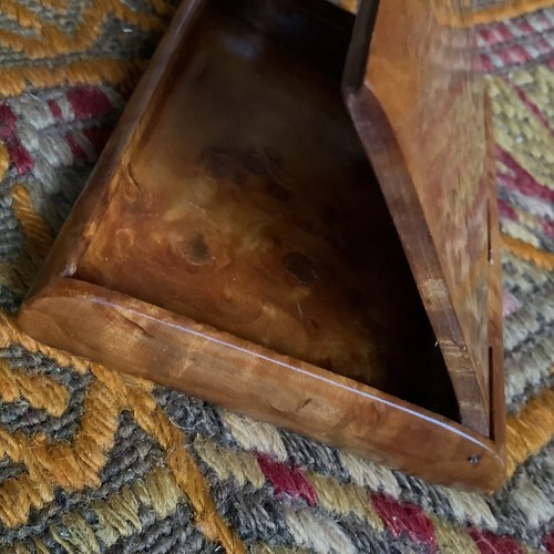 Rose Root Wood Trinket Tobacco Pill Box Snuff Cigarette Antique Black Forest Art - Picture 7 of 9