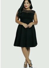 NWT Torrid Black Rockabilly Retro Vintage polka dot cocktail dress Sz 18w