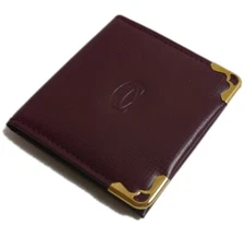 Authentic Cartier Mastline Photo Case Leather #2485