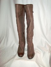 Stilettos COX Leder Stiefel mauve taupe 37 hoher Schaft weiches Leder Vintage