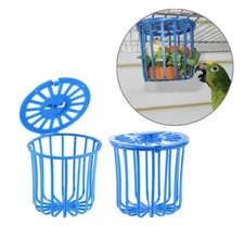 Feeder Cage Pet Bird Fruit Vegetable Parrot Holder Basket Cage New Hanging