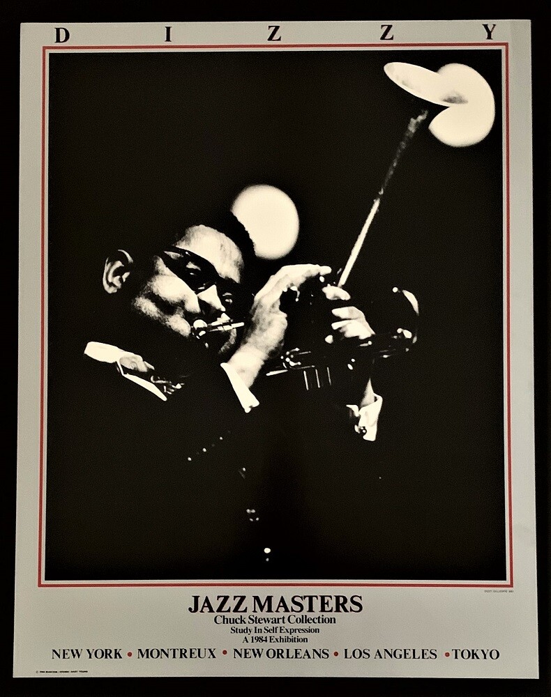 dizzy gillespieのアート Dizzy Gillespie POSTER Jazzmasters 1984 Exhibition Chuck