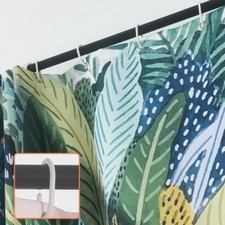 180 CM Waterproof Shower Curtain with 12x Hooks Bathroom Girl Flower Decor