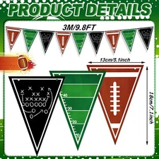 Weekgrat 5 Pieces American Football Pennant Banner Flags Football Theme Paper...