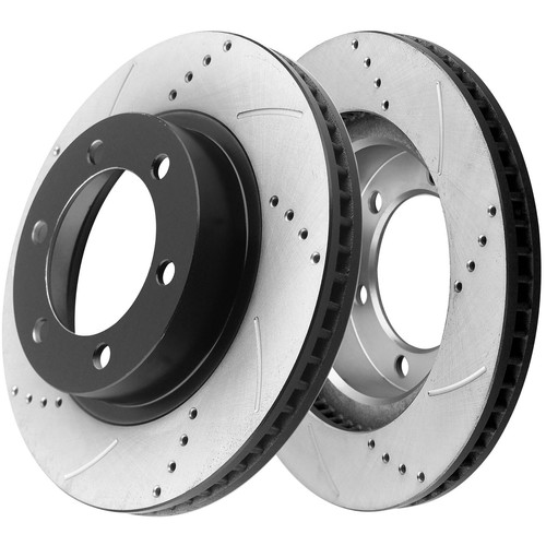 Front Drilled Brake Rotors Pair for Toyota Tacoma FJ Cruiser 4Runner CA ...