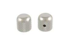 NEW - Guitar Dome Knobs 2 For USA Solid Shaft Pots - CHROME