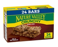 Nature Valley Crunchy Granola Bars, Oats 'n Dark Chocolate, 24 Bars, 17.88 OZ (1