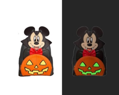 Loungefly Vampire Mickey with Glow in the Dark Pumpkin Mini  display picture 2
