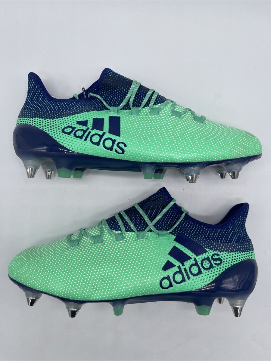 ADIDAS X 17.1 SG Soccer Cleats Blue/Green CP9172 Men's Size 9 | eBay