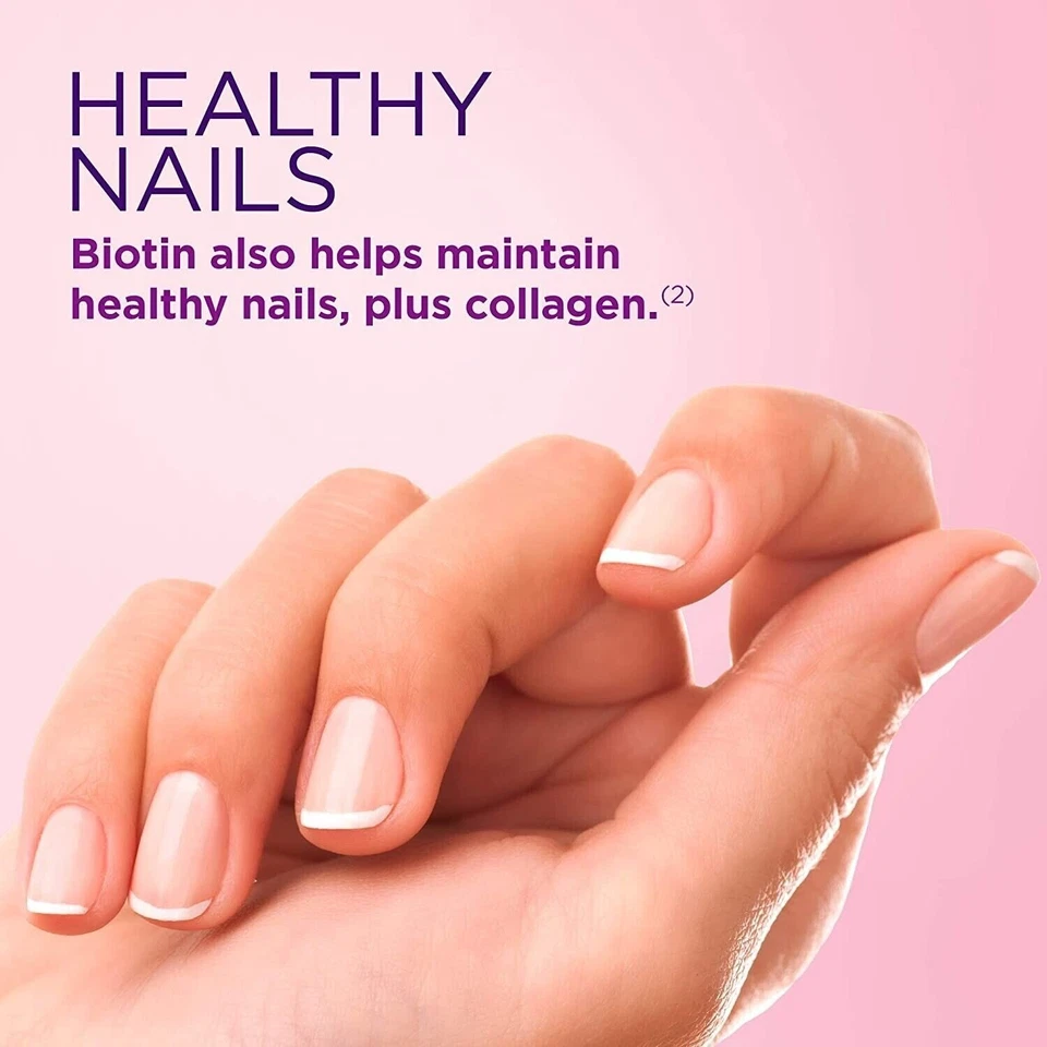 Nature's Bounty Optimal Solutions Unhas de Cabelo Força Extra Biotina 2 PACOTES - Imagem 2 de 4