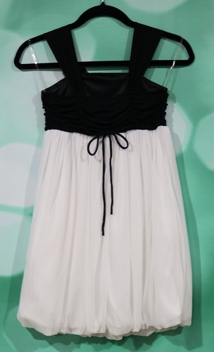 EUC Speechless Girls Special Occasion Black & White Balloon Hem Dress Size 12 - Picture 6 of 6
