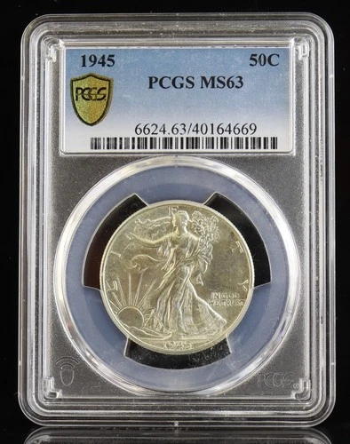 1945 50C Walking Liberty Half Dollar PCGS MS63