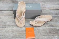 Vionic Dillon Flip Flops Women's Size US 8.5 Pink Leather Comfort Orthotic