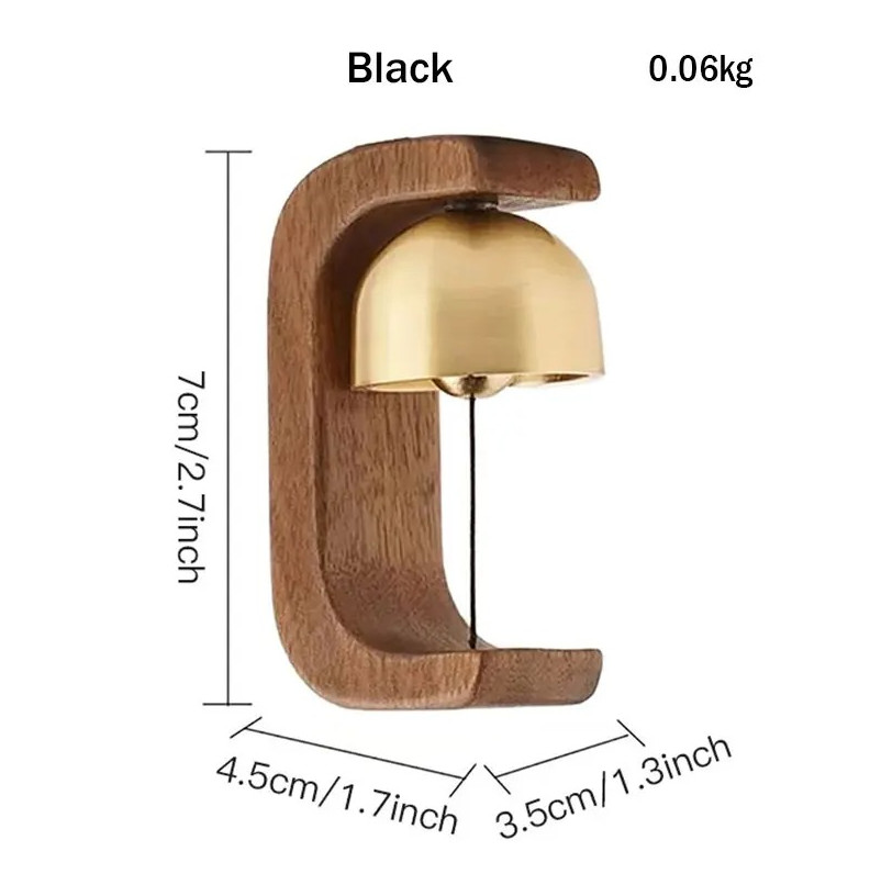 Magnetic Wind-Bell Door Chime &ndash; Beech & Copper Decorative 