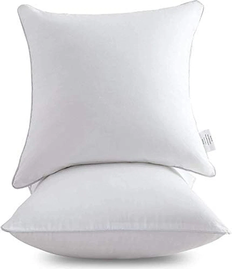 28x28 Decorative Pillow Inserts - Set of 2 with Cotton Covers for Home Decor