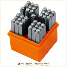 37-Piece Number and Letter Stamp Set for Imprinting on Metal, Wood, and Leather