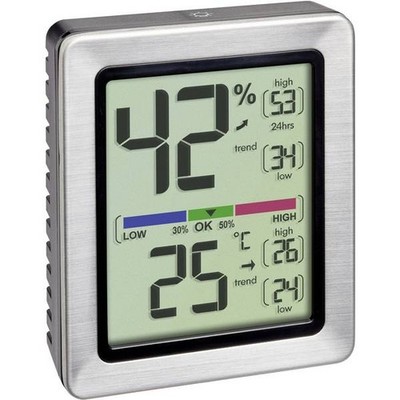 TFA Dostmann 30.5047.54.K EXACT Silver Thermohygrometer