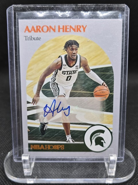 2021-22 Panini Chronicles Draft Picks - Hoops Retro Autographs Aaron Henry...
