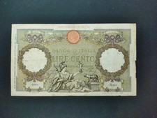 B62-Regno d'Italia. Vitt. Em. 3°. Lire 100 "Roma guerriera / fascio"