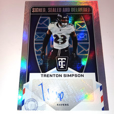 Autograph 2024 panini totally certified football card no ssd-tsn trenton simpson