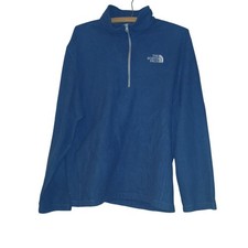 The North Face Mens TKA 100 Glacier Quarter Zip Fleece Pullover Blue Large