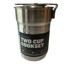 NWT Stanley Nesting Two Cup Cookset Stainless Steel Pot 24 oz 2-person Camping NWT Stanley Nesting Two Cup Cookset Stainless Steel Pot 24 oz 2-person Camping - Image 1