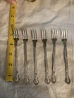 6 Chantilly Gorham Sterling Silver Seafood Cocktail Shrimp  Forks, 3.32 oz