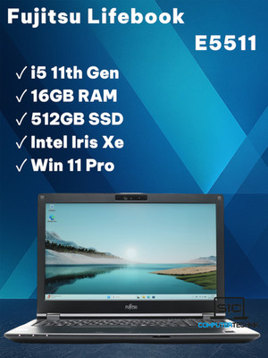 Fujitsu Lifebook E5511   i5-11th 16GB RAM 256GB SSD 15,6'' FullHD Iris Xe  Win11