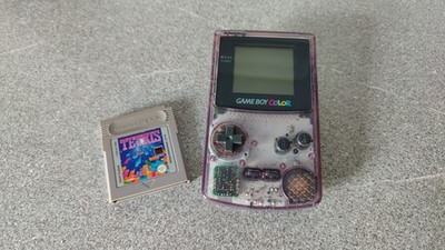 Nintendo GameBoy Color GBC Purple Clear Plus Tetris Spiel