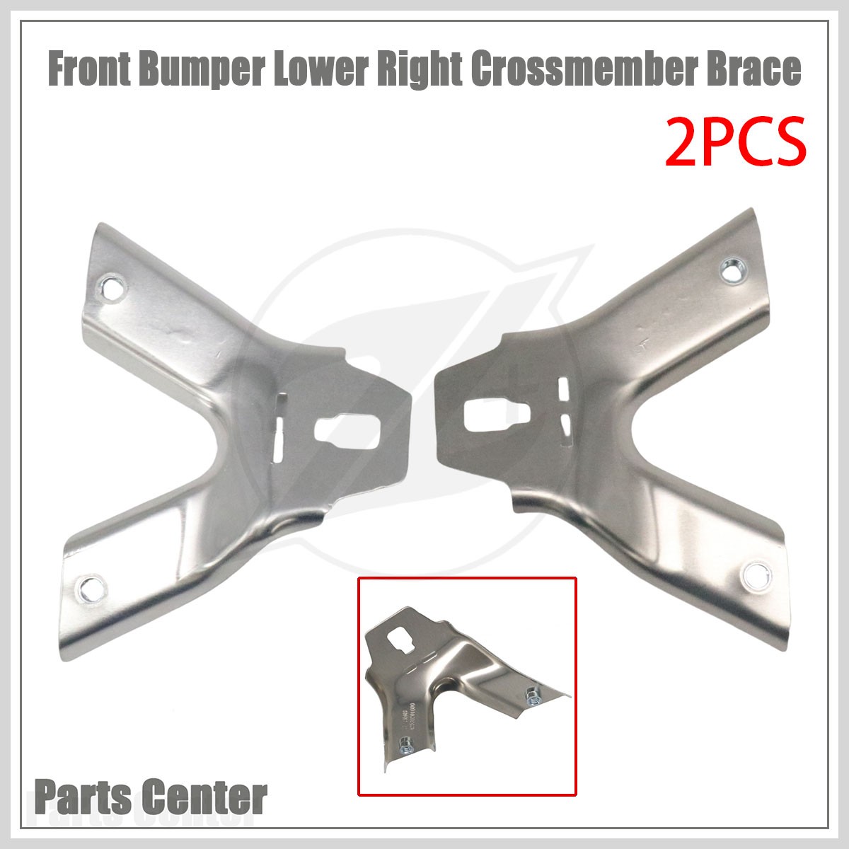 Fits Mercedes-Benz GLC43 AMG GLC63 AMG Front Lower Bumper Crossmember Brace Pair
